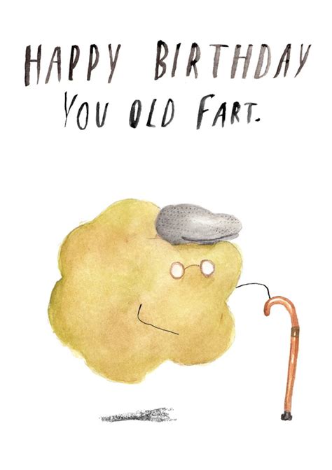 Happy Birthday Old Fart Cute Old Man Card Nz | Images and Photos finder