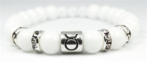 Taurus's White Finest Birthstone Bracelet | Zodiac Sign Jewelry ...