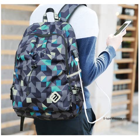 Fashion Student College Backpack With USB Charging