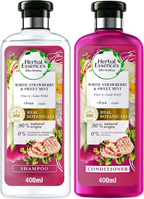 Herbal Essences Bio:Renew White Strawberry & Mint Shampoo + Conditioner 400ml – BigaMart