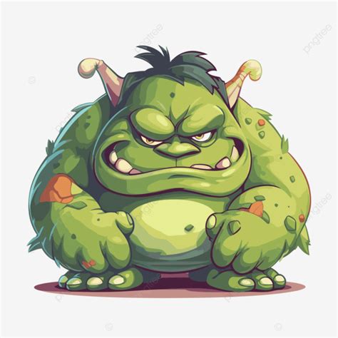 Ogre Clipart Este Monstro Verde é Uma Ilustração Dos Desenhos Animados ...