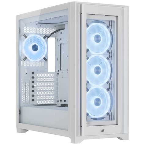 Corsair iCUE 5000X RGB QL Edition Mid-Tower Case - True White (Four ...