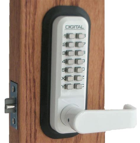 Lockey 2835 Keyless Mechanical Digital Spring Latch Door Lock White