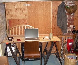 Basement "office" | I worked from home today, and I loved it… | Flickr