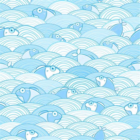 Seamless Water Wave Pattern — Stock Vector © nikifiva #11469866