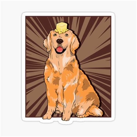 "Butter Dog Meme Cute Golden Retriever Dank Meme" Sticker for Sale by NiceStore095 | Redbubble