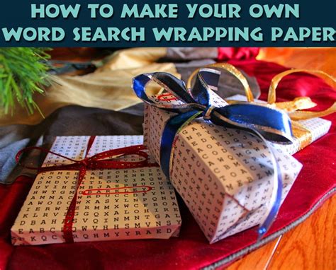How to Make Word Search Gift Wrap | Grasping for Objectivity