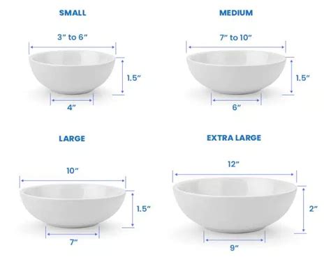 Bowl Sizes (Standard Measurements & Sizing Chart) | Bowl, Corelle bowls ...