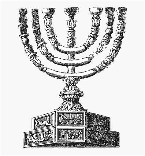 A Drawing On The Depiction Of The Menorah Seen On The - Drawing Of Temple Menorah , Free ...