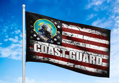 US Coast Guard Logo American Flag Military Coast Guard Flag | Etsy