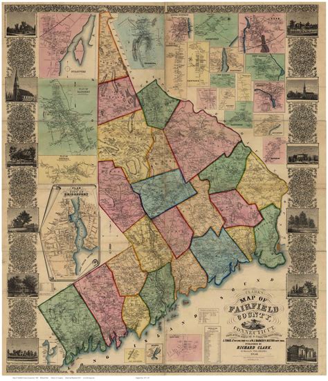 Map of Fairfield County CT 1856