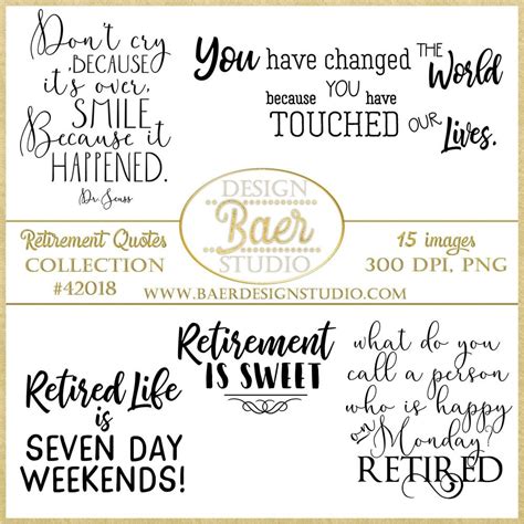 Retirement Quotes Retirement Word Art Digital Quotes | Etsy