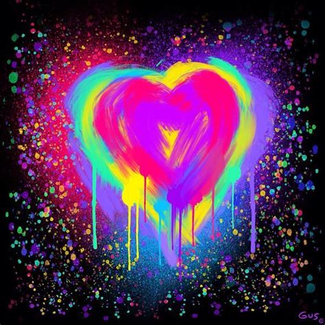 Colorful rainbow painted heart Glitter Phone Wallpaper, Rainbow Wallpaper, Neon Wallpaper, Heart ...