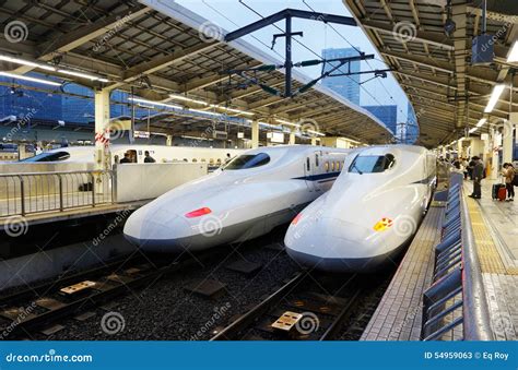 Two White Shinkansen Japanese High Speed Trains Editorial Stock Photo ...