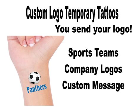 Custom Sports Team or Company Logo Temporary Tattoo - Etsy