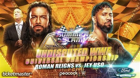 Roman Reigns vs Jey Uso Summer Slam 2023 - YouTube