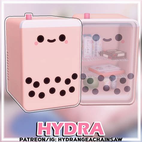 Kawaii Boba Tea Mini Fridge (functional) | HYDRA | Sims, Iphone, Téléphone