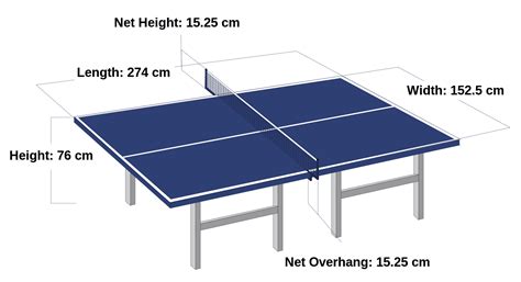 Table Tennis Table Specifications