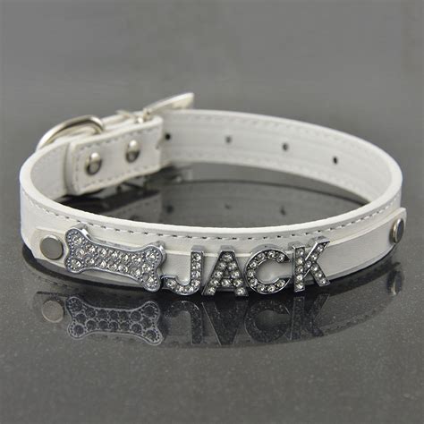 Plain Style Personalized Pet Dog Collar DIY Name Best ⋆ PetSep.com