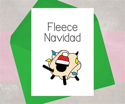 Fleece Navidad Christmas Card Funny Feliz Navidad Xmas Card - Etsy UK