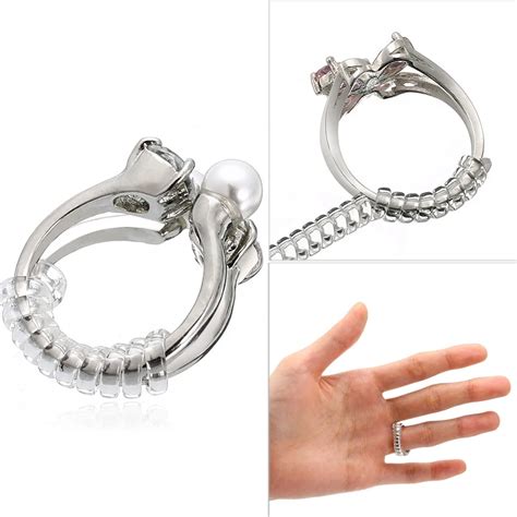 12pcs/lot Vintage Spiral Based Ring Size Adjuster Finger Ring Guard ...