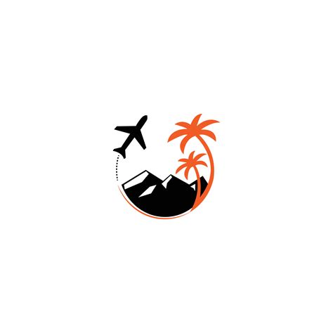 Mountain tree and airplane logo design, travel logo design, road trip logo 10846818 Vector Art ...