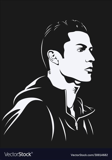 Ronaldo silhouette Royalty Free Vector Image - VectorStock