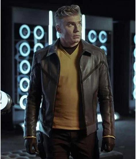 Anson Mount Star Trek Strange New Worlds Leather Jacket - Jackets Masters