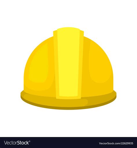 Yellow plastic helmet for construction worker Vector Image