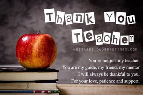 Thank you Messages for Teachers - 365greetings.com | Birthday quotes ...