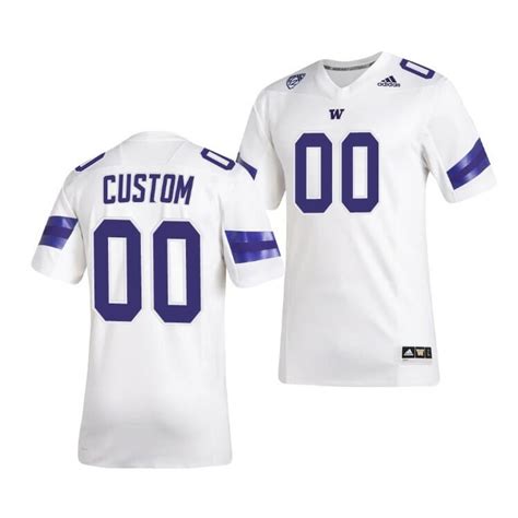 New Custom Washington Huskies Jersey White Premier Football Jersey