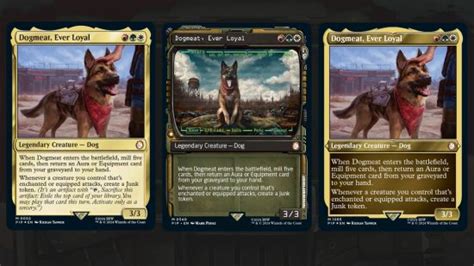 MTG Fallout commander decks have Dogmeat, energy, and Moth Man