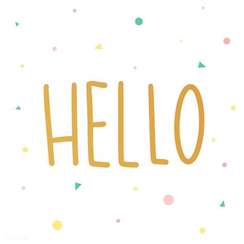 The word hello typography vector | free image by rawpixel.com / Aum | Typography, Hello sign ...