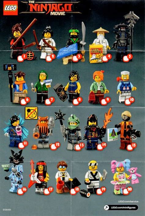 71019: LEGO Minifigures Ninjago Movie checklist | Lego ninjago, Lego ...