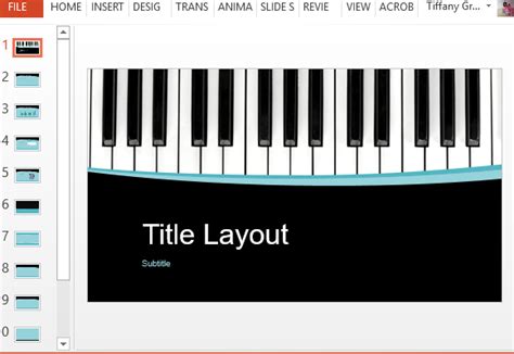 Free Piano PowerPoint Template