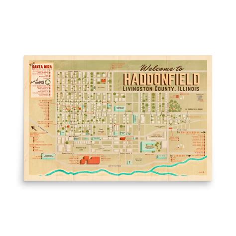 Welcome to Haddonfield 24x36 MAP - Etsy