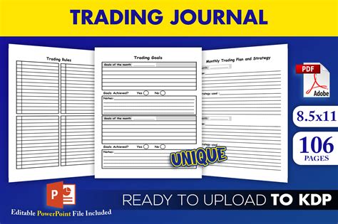 Trading Journal Trade Log KDP Interior Graphic by Beast Designer · Creative Fabrica