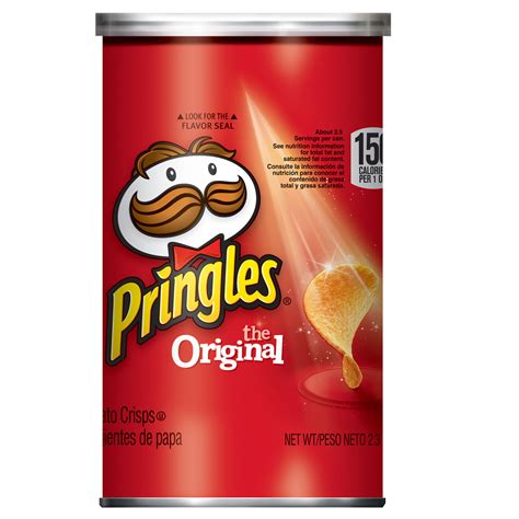 Pringles, Potato Crisps Chips, Original, Single Serve, Grab 'N' Go, 2.3 ...