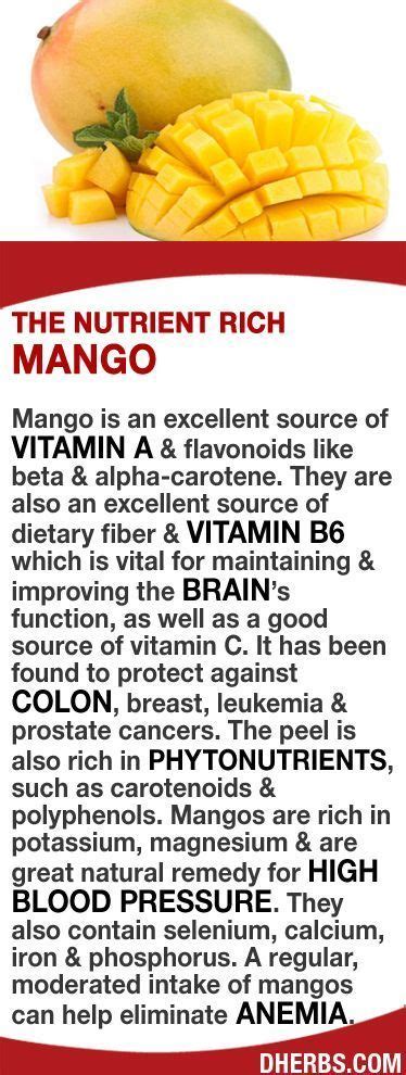 Mango is an excellent source of Vitamin A, flavonoids, dietary fiber & vitamin B6 which ...