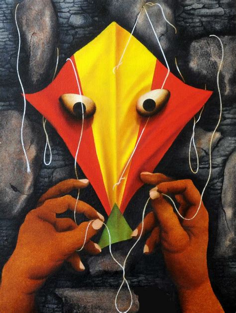 Buy Kite Painting with Oil on Canvas by Abbas Batliwala | IndiGalleria