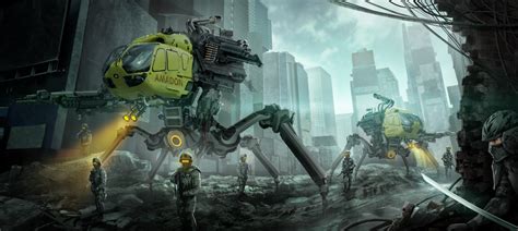 Wallpaper : fantasy art, robot, futuristic, artwork, soldier, katana, games, screenshot, mecha ...