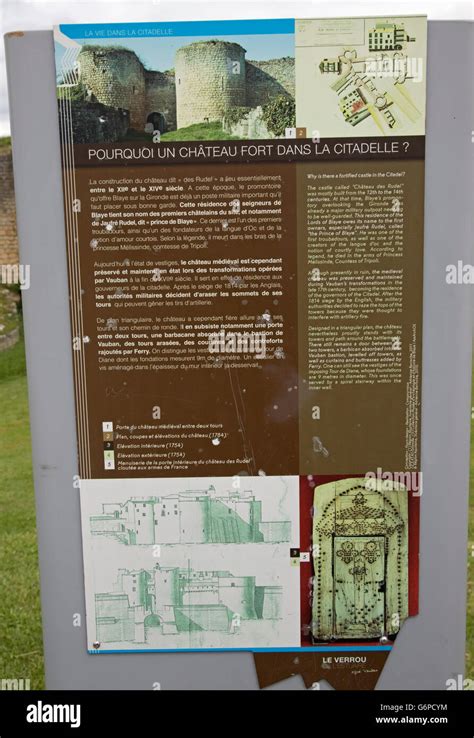 Information board blaye citadel blaye hi-res stock photography and ...