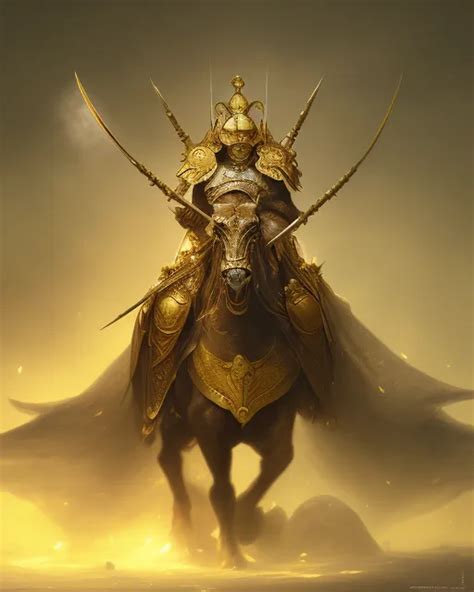 Golden warrior King, fantasy art, art, - AI Photo Generator - starryai