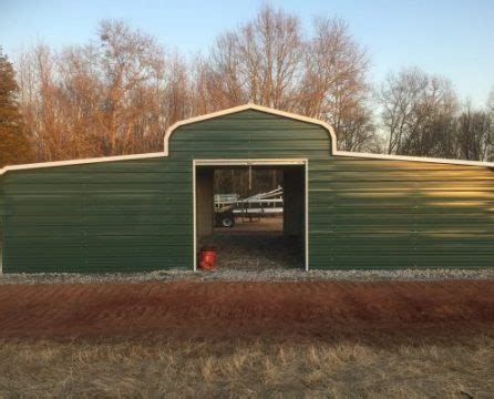 #20 44'Wx41'Lx14'&11'H Barn W/ 2 Lean-To's - Elite Metal Structures