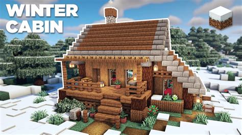 Winter Cabin Tutorial ️ | How to Build a Cozy Winter House | Minecraft | Casas minecraft, Ideias ...