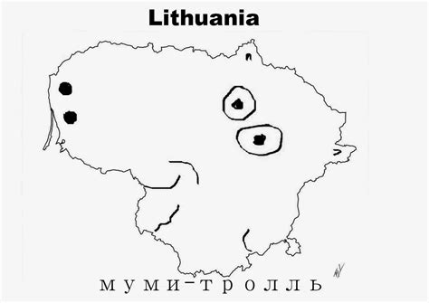 Funny maps: An outline map of Lithuania