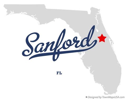 Map of Sanford, FL, Florida