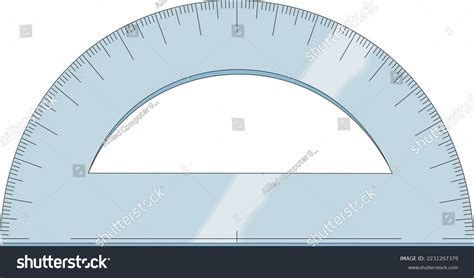 Drafting Protractor Tool Vector Illustration Stock Vector (Royalty Free ...