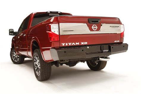 Nissan Titan XD :: 2016-2020 Nissan Titan XD :: Rear Bumpers :: Fab Fours Black Steel Rear ...