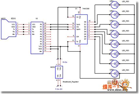 LED driven by eight 74HC595 circuit - 555_Circuit - Circuit Diagram - SeekIC.com